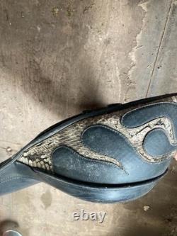 Harley Davidson Corbin solo seat bobber chopper snake skin Used for Restoration