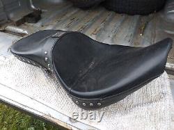 Harley Davidson Custom Corbin Gel Leather Hide Seat Night Train Softtail