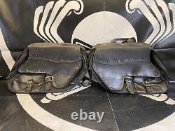 Harley Davidson Dyna Convertible Saddlebags Leather Canvas 91185-96A 91184-96A