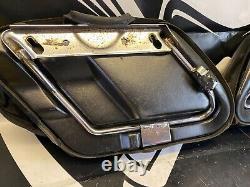 Harley Davidson Dyna Convertible Saddlebags Leather Canvas 91185-96A 91184-96A