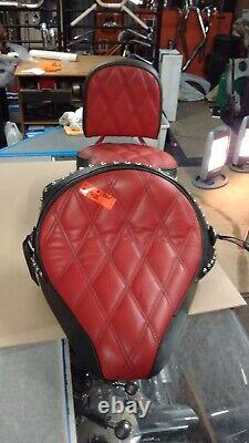 Harley-Davidson Evo Heritage Fatboy Rider Passenger Seat Sissy Bar Matching Red