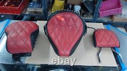 Harley-Davidson Evo Heritage Fatboy Rider Passenger Seat Sissy Bar Matching Red