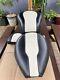 Harley Davidson Evo Softail Seat With Sissy Pad Real Leather Black And White