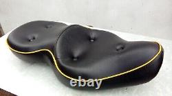 Harley Davidson Evo Sportster Dual Comfort Seat, Yellow Piping, 1987-2003 Used