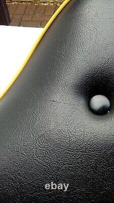 Harley Davidson Evo Sportster Dual Comfort Seat, Yellow Piping, 1987-2003 Used