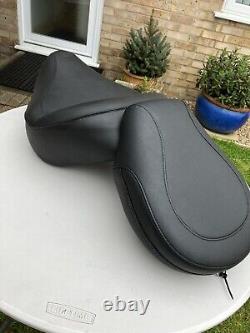 Harley Davidson FLS FXS Mustang Wide Vintage Solo Seat + Pillion Seat 76752