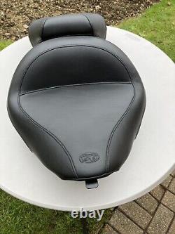 Harley Davidson FLS FXS Mustang Wide Vintage Solo Seat + Pillion Seat 76752