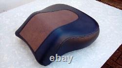 Harley Davidson Flstc Heritage Softail Rear Pillion Seat, Brown Inlay Panel Vgc