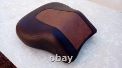Harley Davidson Flstc Heritage Softail Rear Pillion Seat, Brown Inlay Panel Vgc