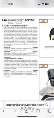 Harley Davidson Hammock Seat Riders Backrest