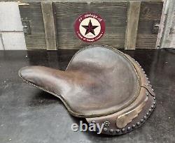 Harley Davidson Leather Seat BT Flathead Panhead Knucklehead Speedball Antique