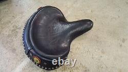 Harley Davidson Leather Seat BT Flathead Panhead Knucklehead Wi-Fi Vintage