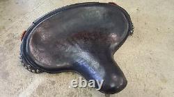 Harley Davidson Leather Seat BT Flathead Panhead Knucklehead Wi-Fi Vintage