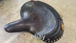 Harley Davidson Leather Seat BT Flathead Panhead Knucklehead Wi-Fi Vintage
