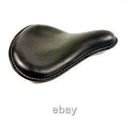 Harley Davidson Sportster Solo Saddle Plain Leather Black/white Stitching