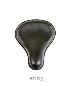 Harley Davidson Sportster Solo Saddle Plain Leather Black/white Stitching