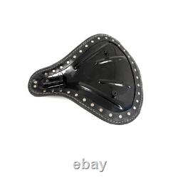 Harley Davidson Sportster Solo Saddle Plain Leather Black/white Stitching