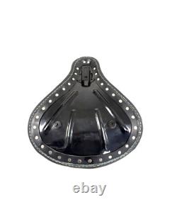 Harley Davidson Sportster Solo Saddle Plain Leather Black/white Stitching