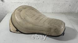 Harley-Davidson Vintage White/Cream Buddy Seat & T-Bar Pre-1978 Shovelhead
