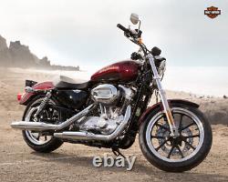 Harley Davidson XL 883l Low & Superlow 2007-16 Dual Tandem Two Up Seat Saddle