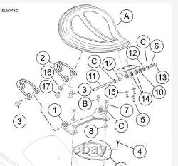 Harley Dyna Leather Solo Seat Spring Kit Single Saddle 06-17 FXD 52000279 54075