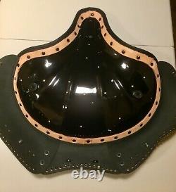 Harley Panhead Knucklehead Deluxe Solo Saddle Seat with Skirt Rosettes & Spots