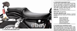 Harley Sportster Badlander Dual Seat Low Profile Sport Saddle 83-03 XL 52296-94B