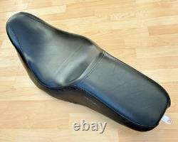 Harley Touring Leather Badlander Dual Seat Double Twin Saddle 2008+ FL 52000257