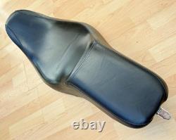 Harley Touring Leather Badlander Dual Seat Double Twin Saddle 2008+ FL 52000257