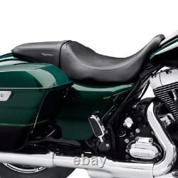 Harley Touring Leather Badlander Dual Seat Double Twin Saddle 2008+ FL 52000257