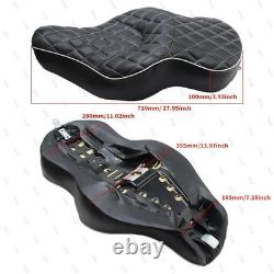 Leather twin/two up/double seat for Harley Davidson Sportster XL883 1200N 04-15