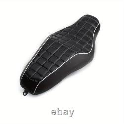 Leather twin/two up/double seat for Harley Davidson Sportster XL 883 1200 04-15