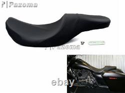 Low Profile 2-Up Seat Paul Yaffe Stretched Tank For Harley Road King FLHR 08-17