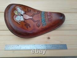 Motorcycle Saddle Hand Crafted Genuine Leather Harley Davidson Chopper custom