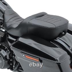 Motorcycle seat TG3 driver and passenger for Harley Touring 09-22 blk