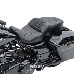 Motorcycle seat TG3 driver and passenger for Harley Touring 09-22 blk