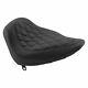 Mustang 76802 Wide Tripper Solo Seat, Diamond Stitch Black Harley Fatboy, Heritag
