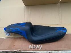 Mustang Dynaglide seat Harley-Davidson Blue flame fastback Rare gunfighter style