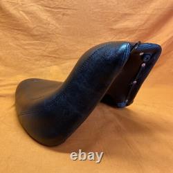 Mustang For Harley Davidson Black Leather Wide Tripper Solo Seat