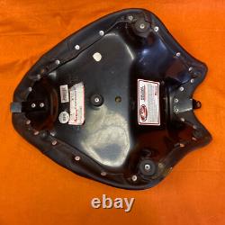 Mustang For Harley Davidson Black Leather Wide Tripper Solo Seat