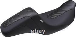 Mustang Kodlin Squareback Seat For Harley Davidson FLH 1868 2021 Black Grey