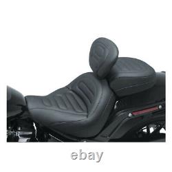 Mustang Touring Solo Seat, With Backrest, for Harley-Davidson Fat Bob 18-21