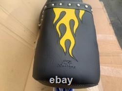 Mustang seat Harley-Davidson FXR yellow flames Squareback Rare Comfort step up