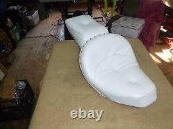 NICE HARLEY DAVIDSON WHITE SEAT FOR 70's 80's FL & FX by DRAG SPECIALTIES