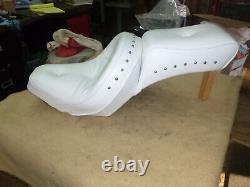 NICE HARLEY DAVIDSON WHITE SEAT FOR 70's 80's FL & FX by DRAG SPECIALTIES