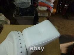 NICE HARLEY DAVIDSON WHITE SEAT FOR 70's 80's FL & FX by DRAG SPECIALTIES