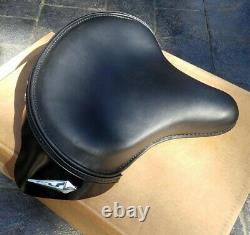 OEM Harley Deluxe Leather Solo Saddle Seat, Panhead Shovelhead, Servi-Car