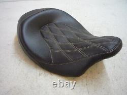 Oem Harley Davidson 08-22 Cvo Touring Solo Seat Saddle Dark Brown Diamond Stitch