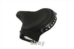 Police Style Black Solo Seat with Spears fits Harley-Davidson