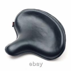 Police Style Genuine Leather Saddle Seat Seat Black Fits Harley-Davidson